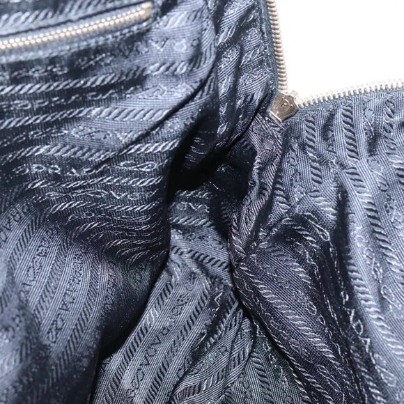 PRADA Hand Bag Nylon Black Gold Auth 141813 - Picture 12 of 16